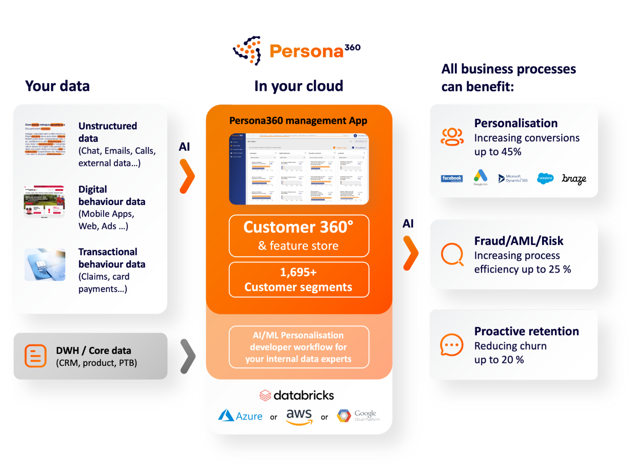 Product Persona360 by DataSentics in a schema.